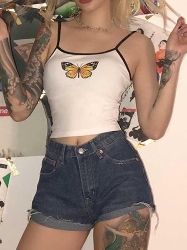 Butterfly print camisole