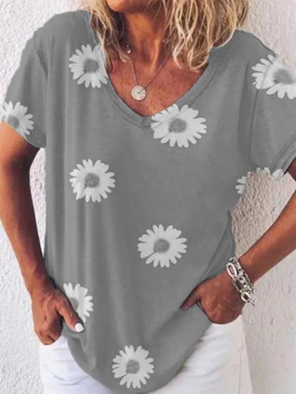 Small Daisy Loose Casual Oversized T-shirt