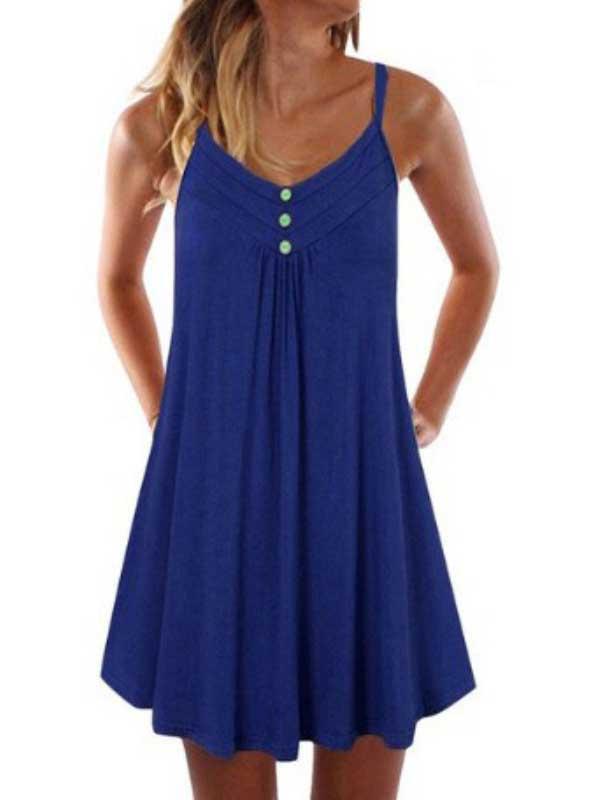 Loose sexy V-neck strap dress