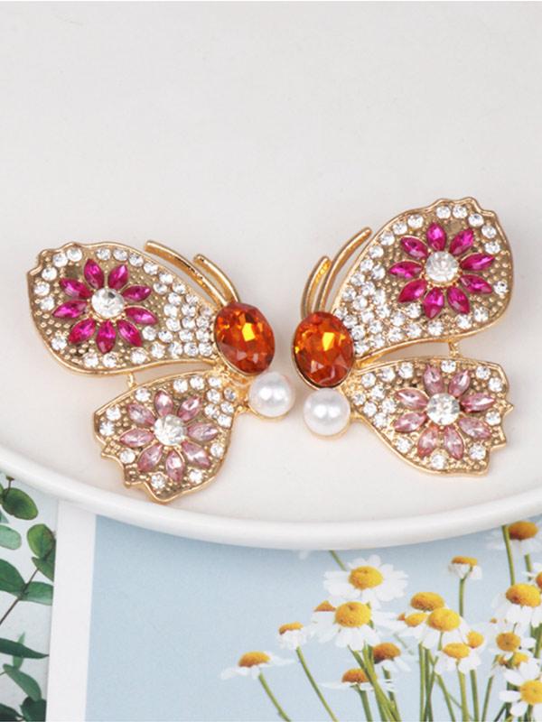 Women's Butterfly Zircon Earrings with Diamonds