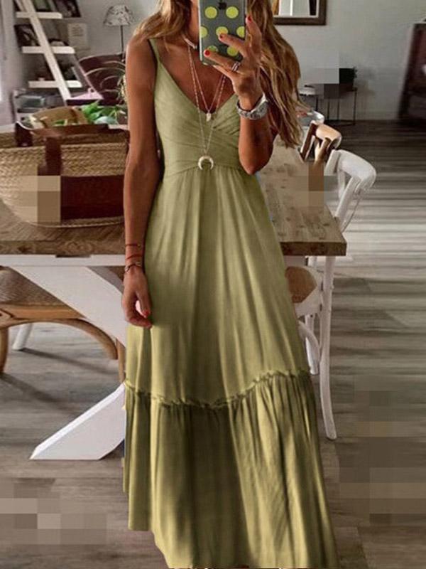 V-Neck Tie Dye Maxi Dress