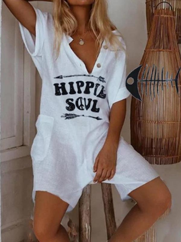Women's fashion print jumpsuit