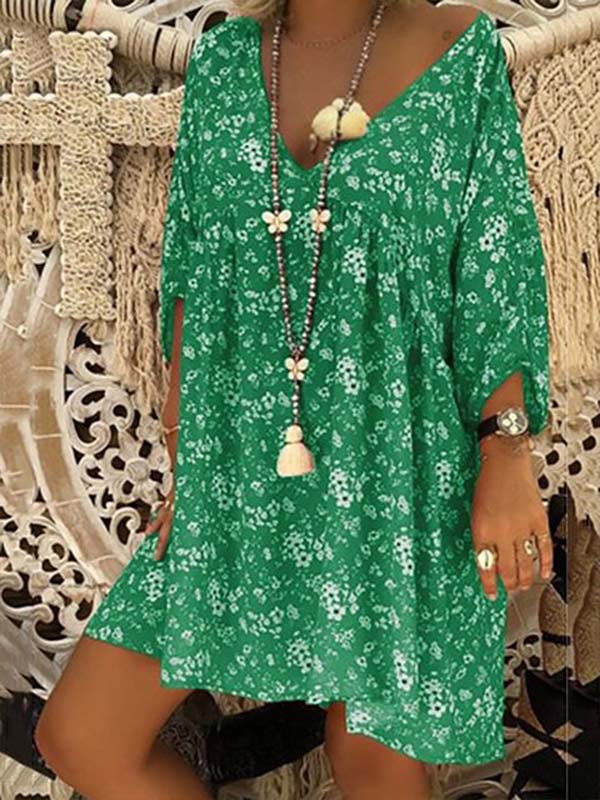 Women's loose V-neck dress