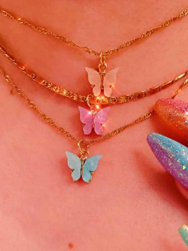 Acrylic Butterfly Necklace