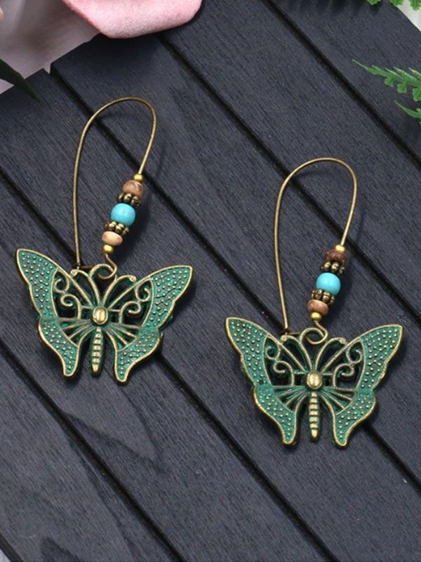 Women's Vintage Hollow Butterfly Earrings