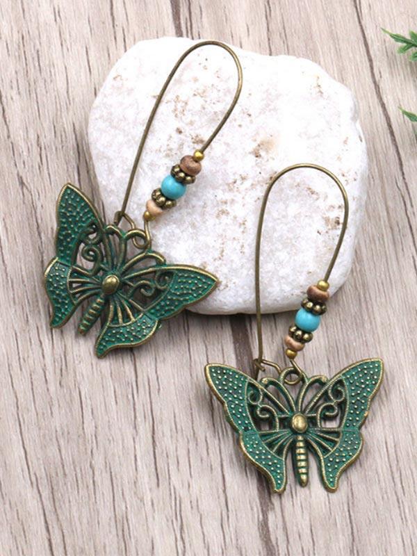 Women's Vintage Hollow Butterfly Earrings