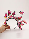 Color butterfly wreath headband