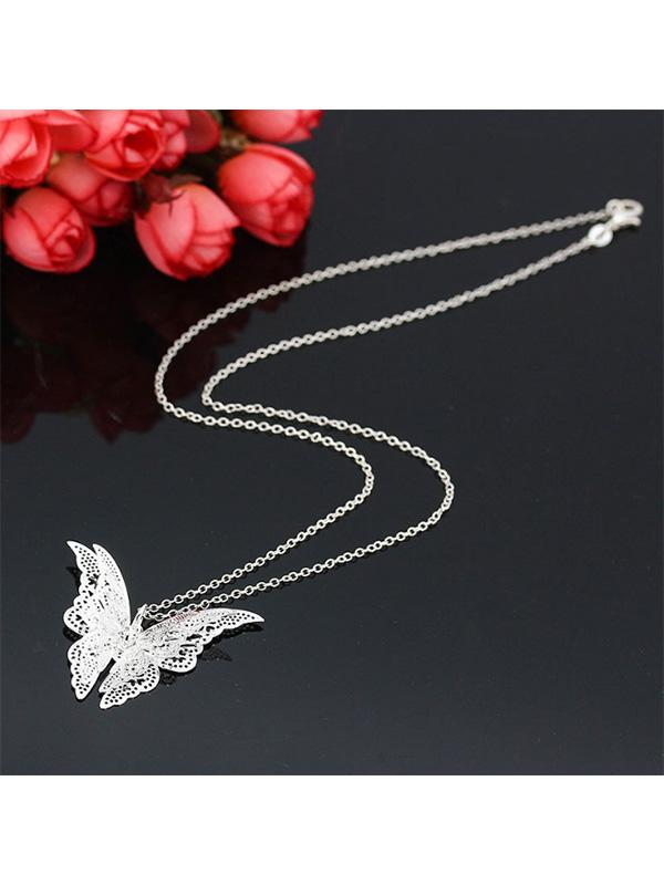 Women's Openwork Butterfly Necklace