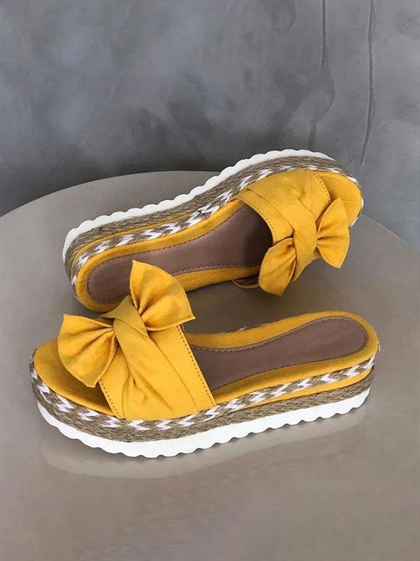 Women's bow size plus size women's casual slippers