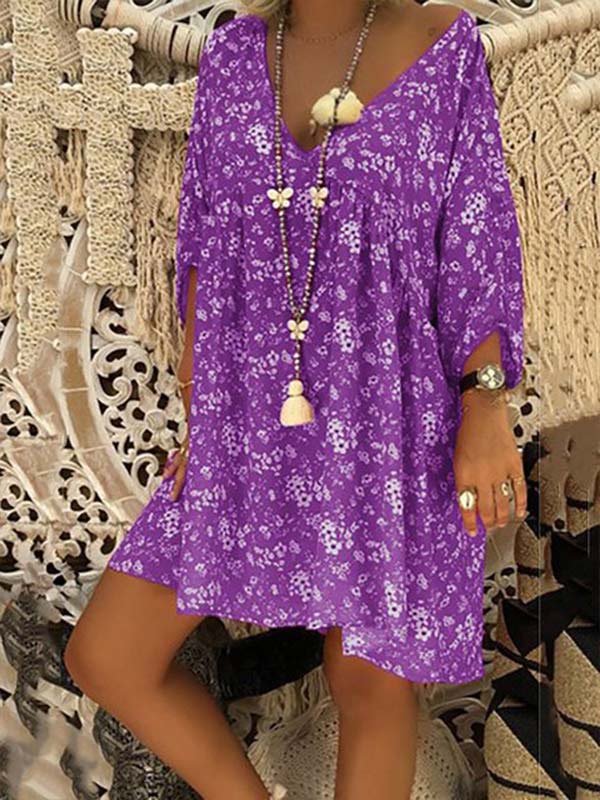 Women's loose V-neck dress