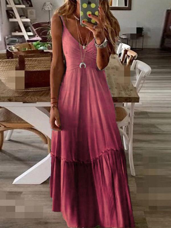 V-Neck Tie Dye Maxi Dress
