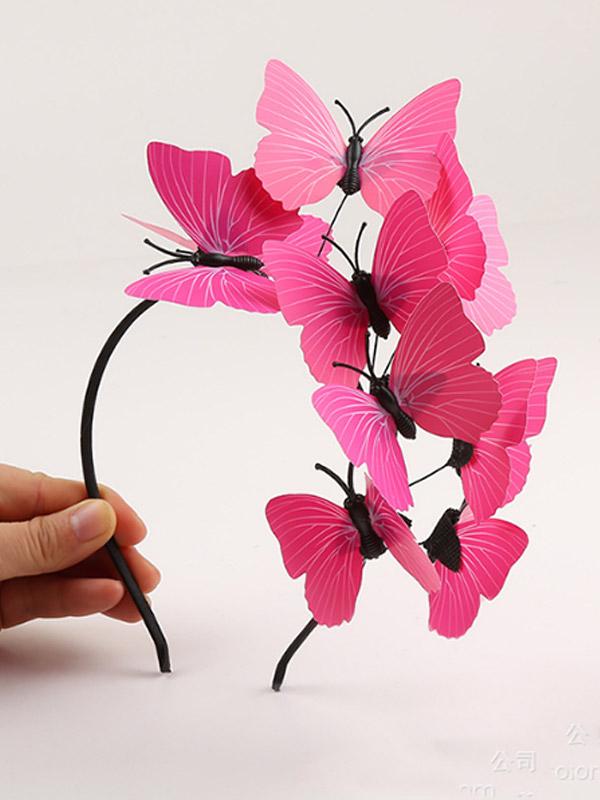 Color butterfly headband