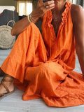 Solid Color Casual Dress