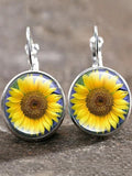 Sunflower time gemstone earrings