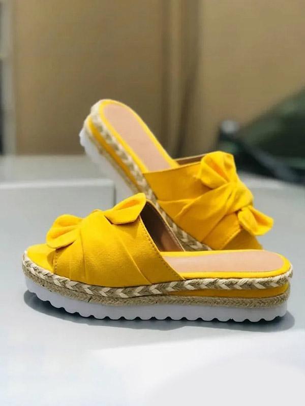 Women's bow size plus size women's casual slippers