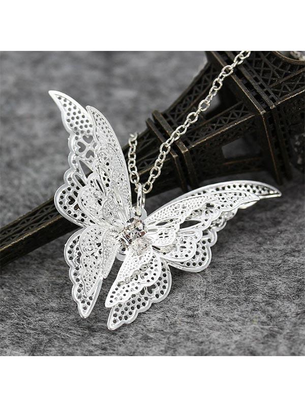 Women's Openwork Butterfly Necklace