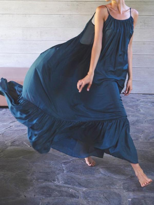 Backless Boho Party Maxi Dress