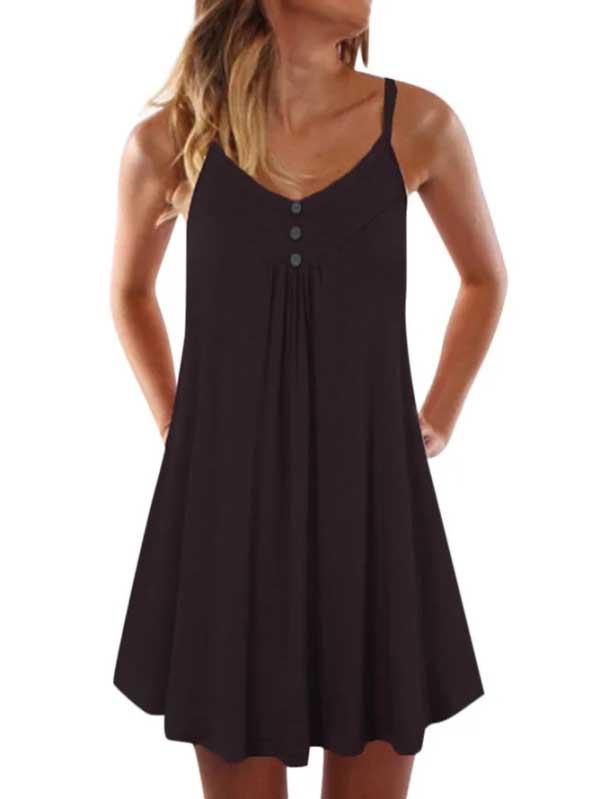 Loose sexy V-neck strap dress