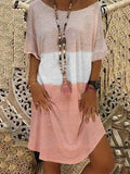 Women's loose colorblock dress