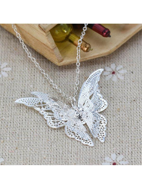 Women's Openwork Butterfly Necklace