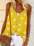 Printed Camisole Ladies Deep V Elegant Top