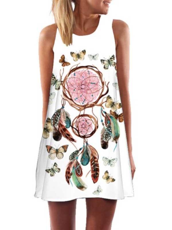 3D printed butterfly dream catcher A-line skirt