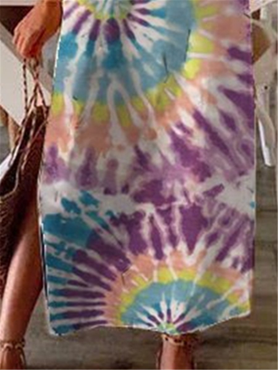 Bohemian Loose Casual Tie Dye Dress