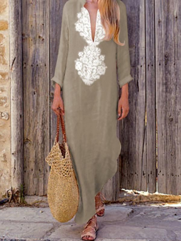 Women Bohemian Casual Print Dress