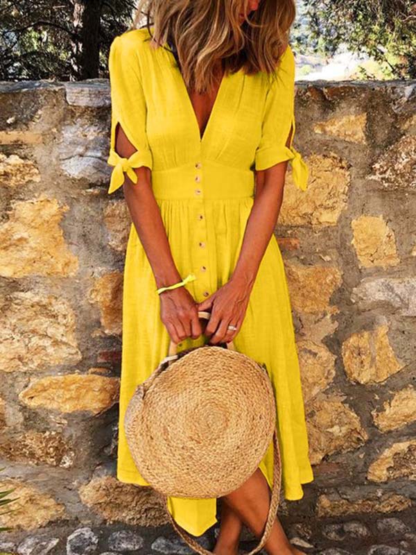Ladies V-neck lace dress