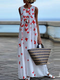 Women's Fashion Butterfly Print Sleeveless Dress