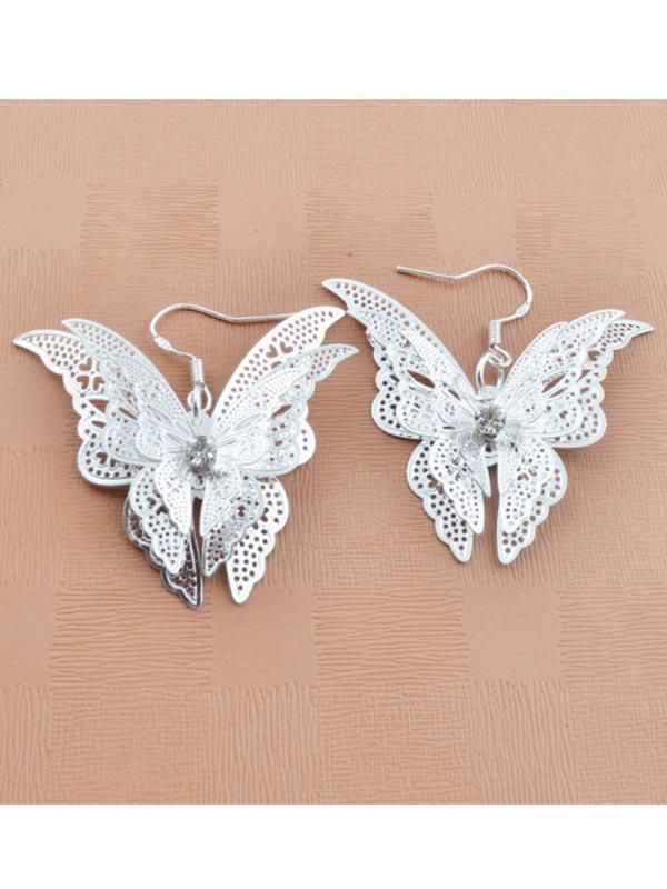 Women's Cutout Butterfly Earrings