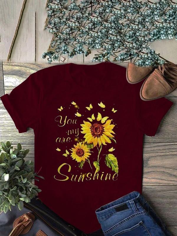 you my are printed short sleeve t-shirt