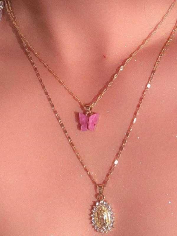 Acrylic Butterfly Necklace