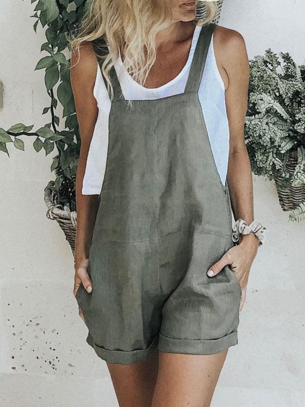 Women's casual cotton jumpsuit