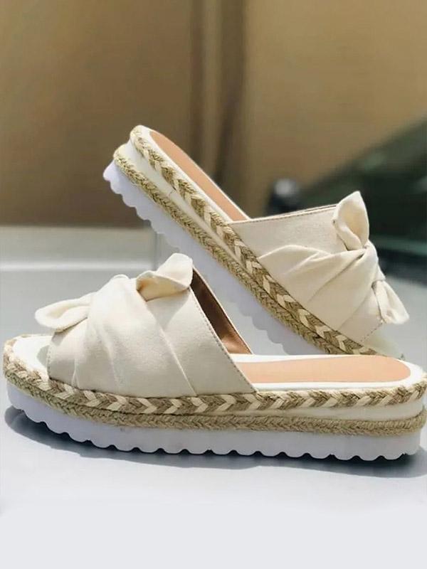 Women's bow size plus size women's casual slippers