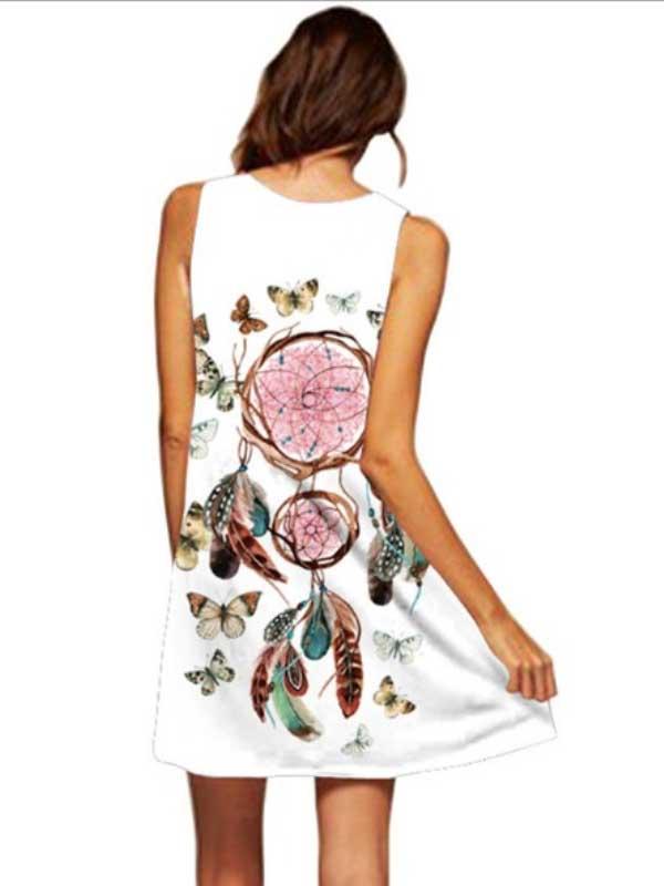 3D printed butterfly dream catcher A-line skirt