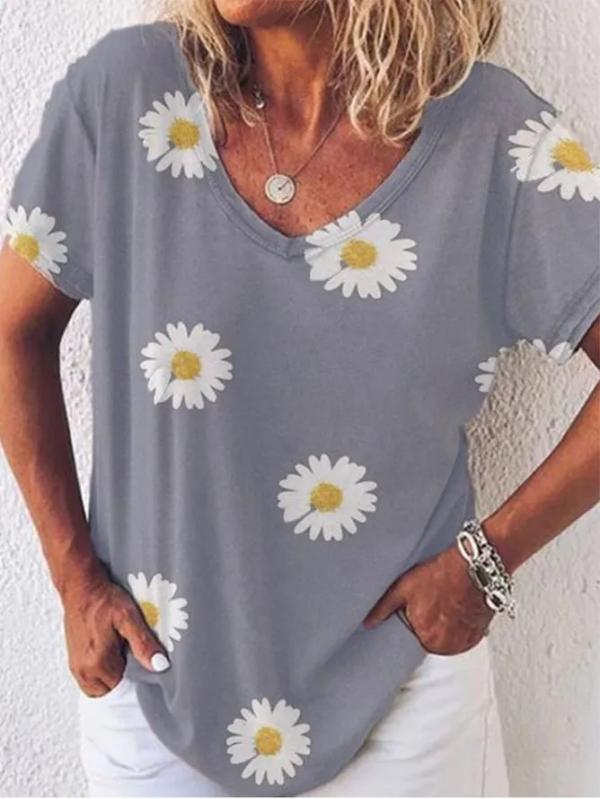 Small Daisy Loose Casual Oversized T-shirt