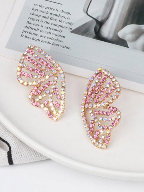 Lady Butterfly Wings Diamond Earrings