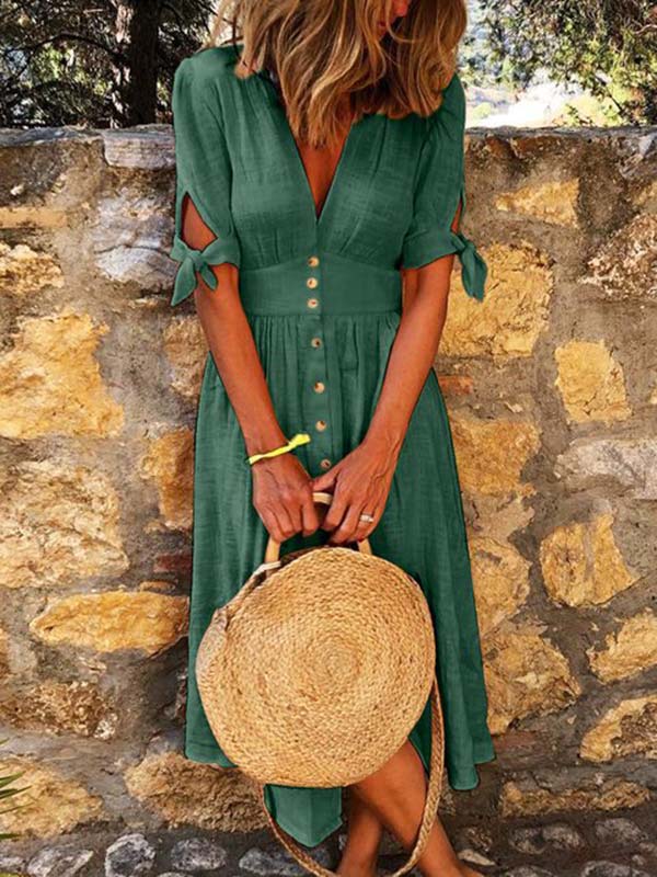 Ladies V-neck lace dress
