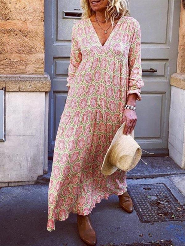 Women's casual print dress