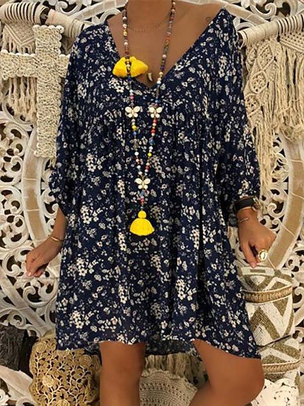 Women's loose V-neck dress
