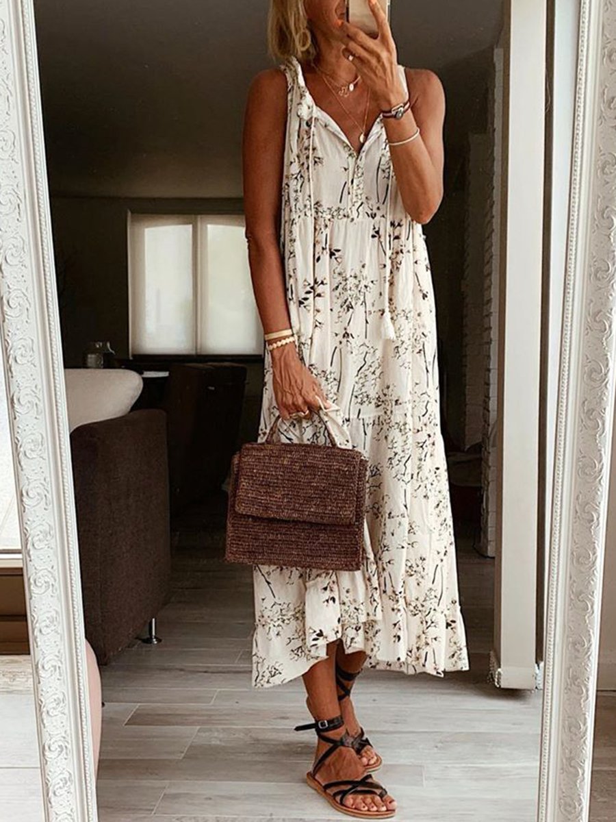Printed Sleeveless Dress