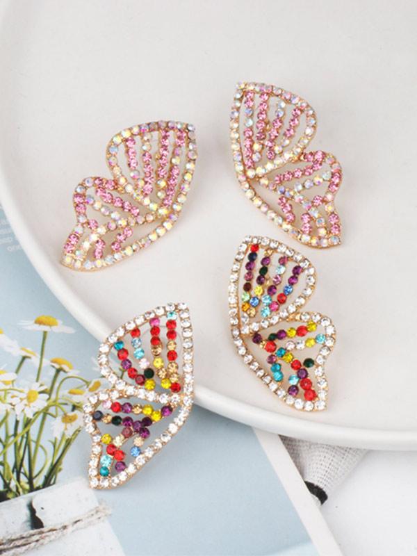 Lady Butterfly Wings Diamond Earrings
