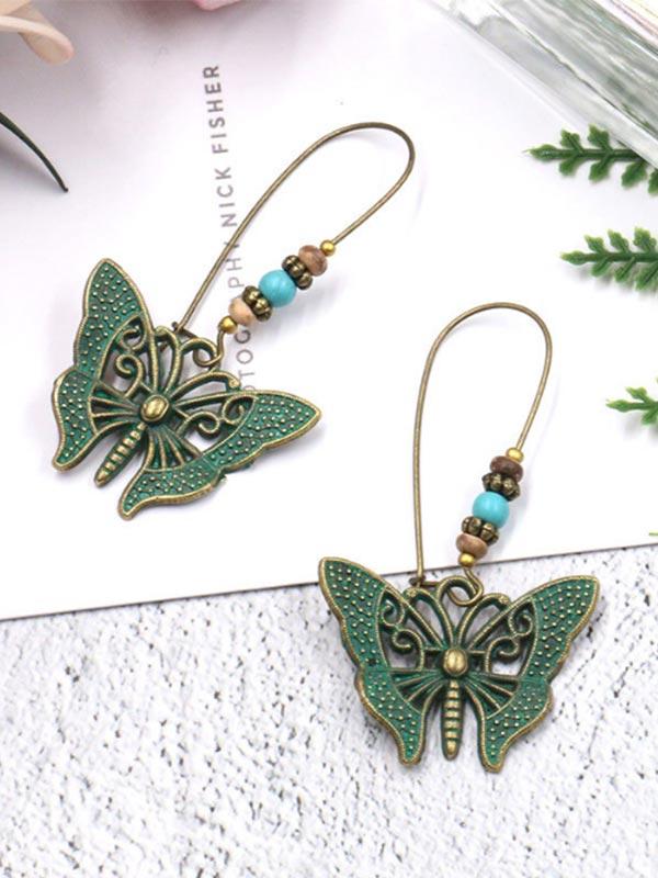 Women's Vintage Hollow Butterfly Earrings
