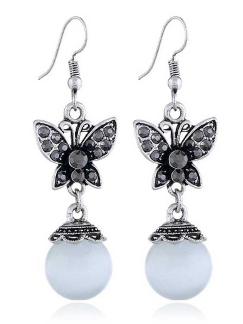 Bohemian butterfly crystal earrings