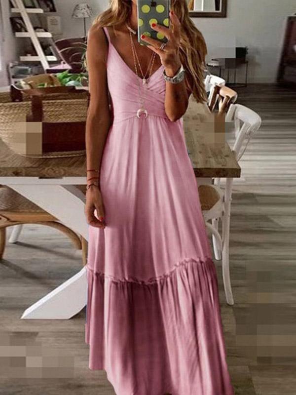 V-Neck Tie Dye Maxi Dress