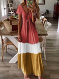 Women's gradient short sleeve printed dress