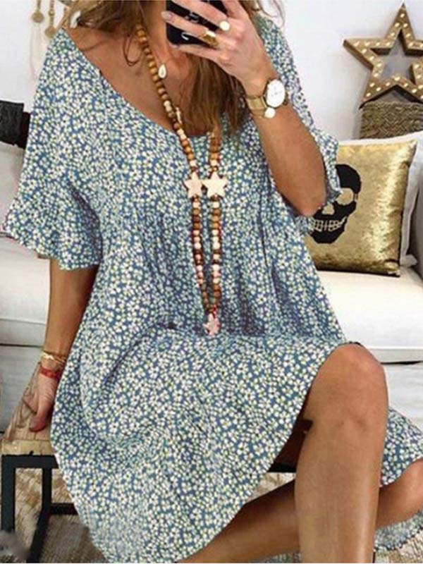 Women's Bohemian Print Dress