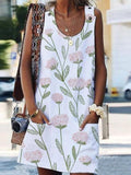 Women's printed vest dress