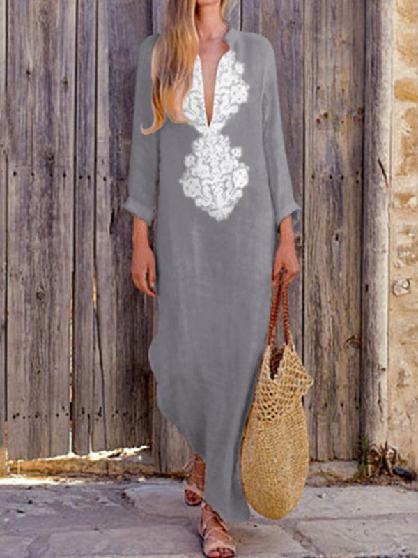 Women Bohemian Casual Print Dress